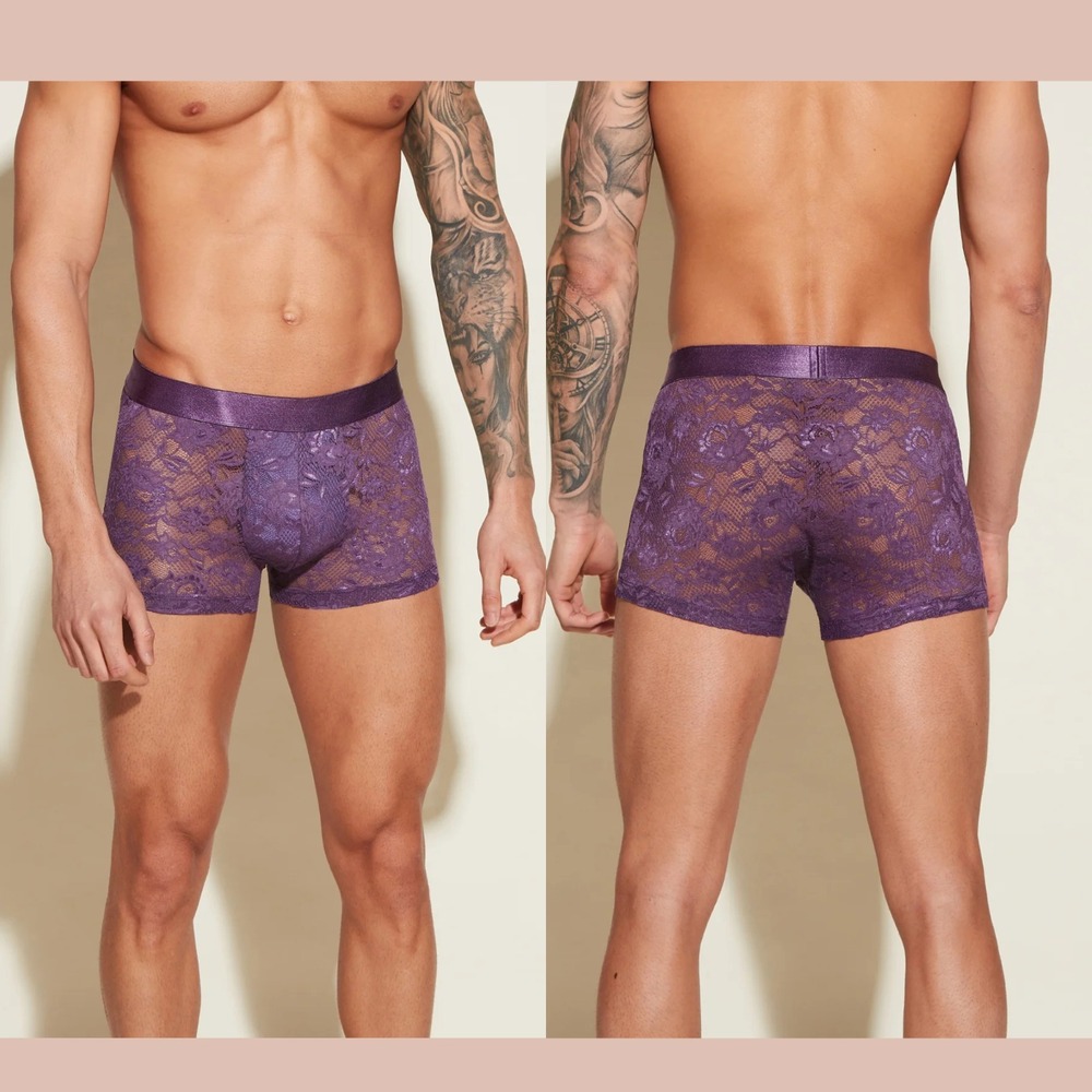NWT Cosabella [ Mens Small ] Lace Never Say Never Lace Classic Trunk Boxer U1945